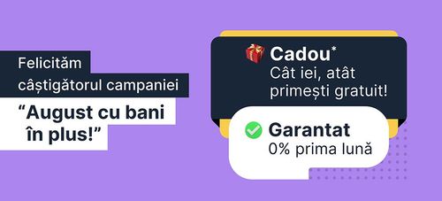 🏆 Câștigătorii campaniei „August cu bani în plus!”