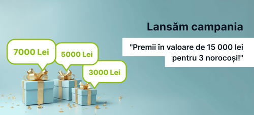 Campania promoțională “Premii în valoare de 15 000 lei pentru 3 norocoși"